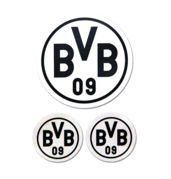 Borussia Dortmund - Aufkleber (schwarz, 3er-Set)